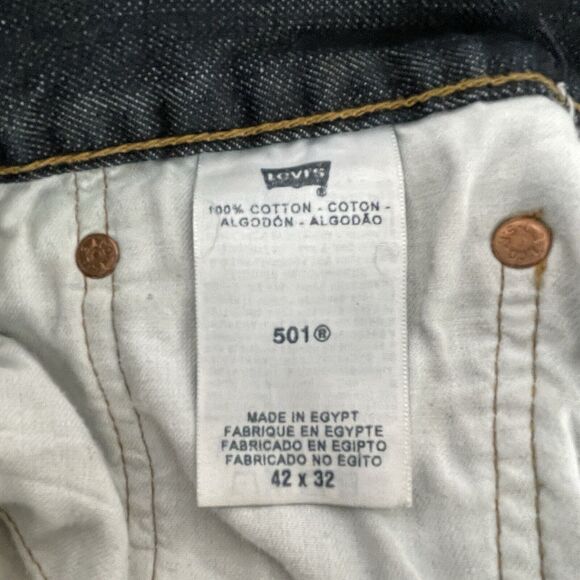 Levi's 501 Button Fly Straight Leg Men's Jeans 42x32 - Picture 8 of 10